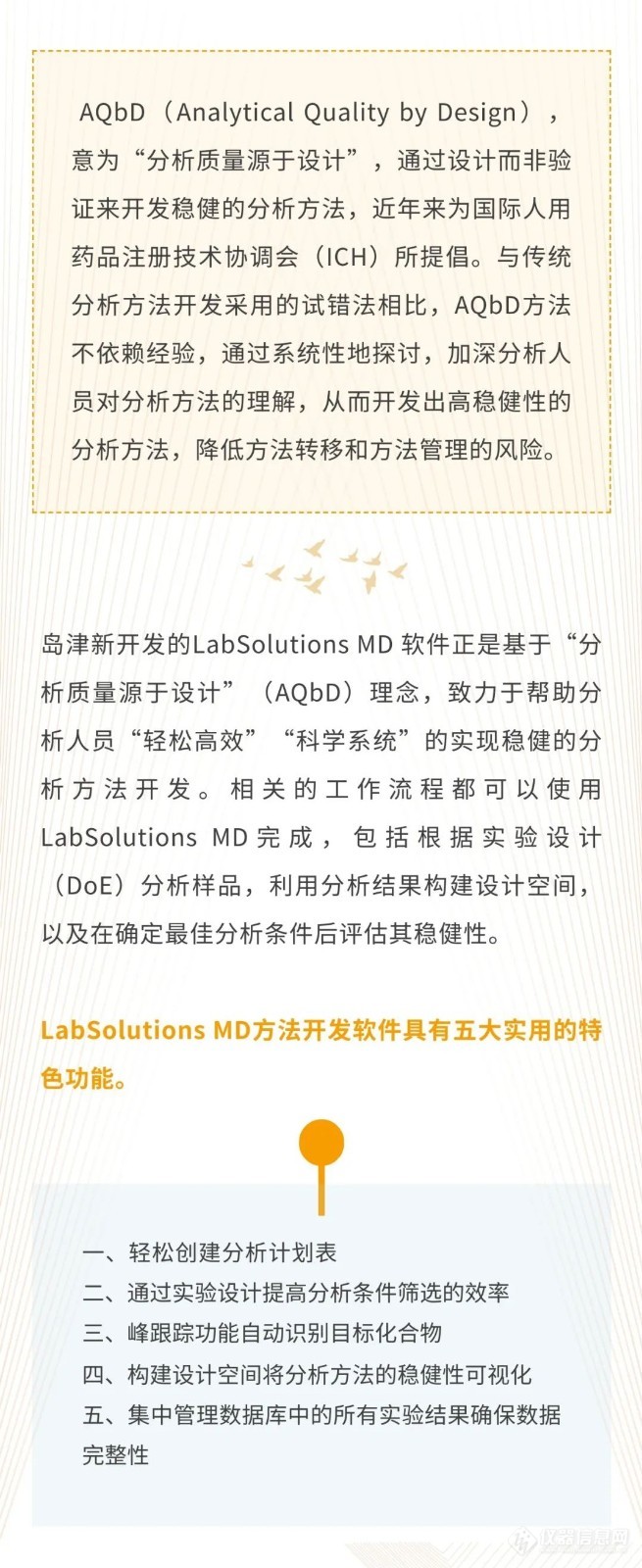 上新了！使用LabSolutions MD软件轻松实现符合AQbD原则的色谱方法开发