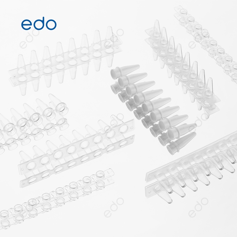 edo 1352002-1  0.2mLPCR   8联排管 八连管 孔型平盖，透明管