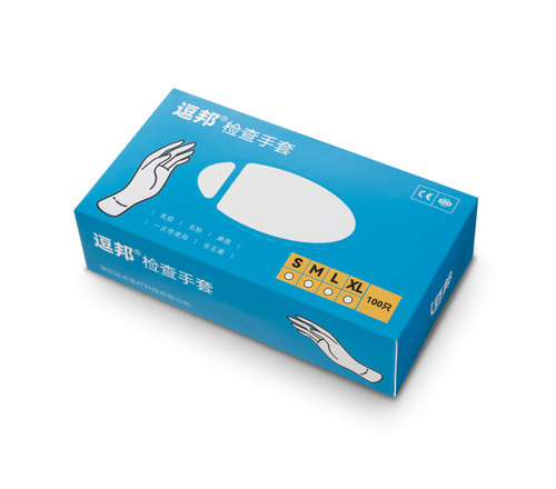 逗邦 医用检查乳胶手套 L码