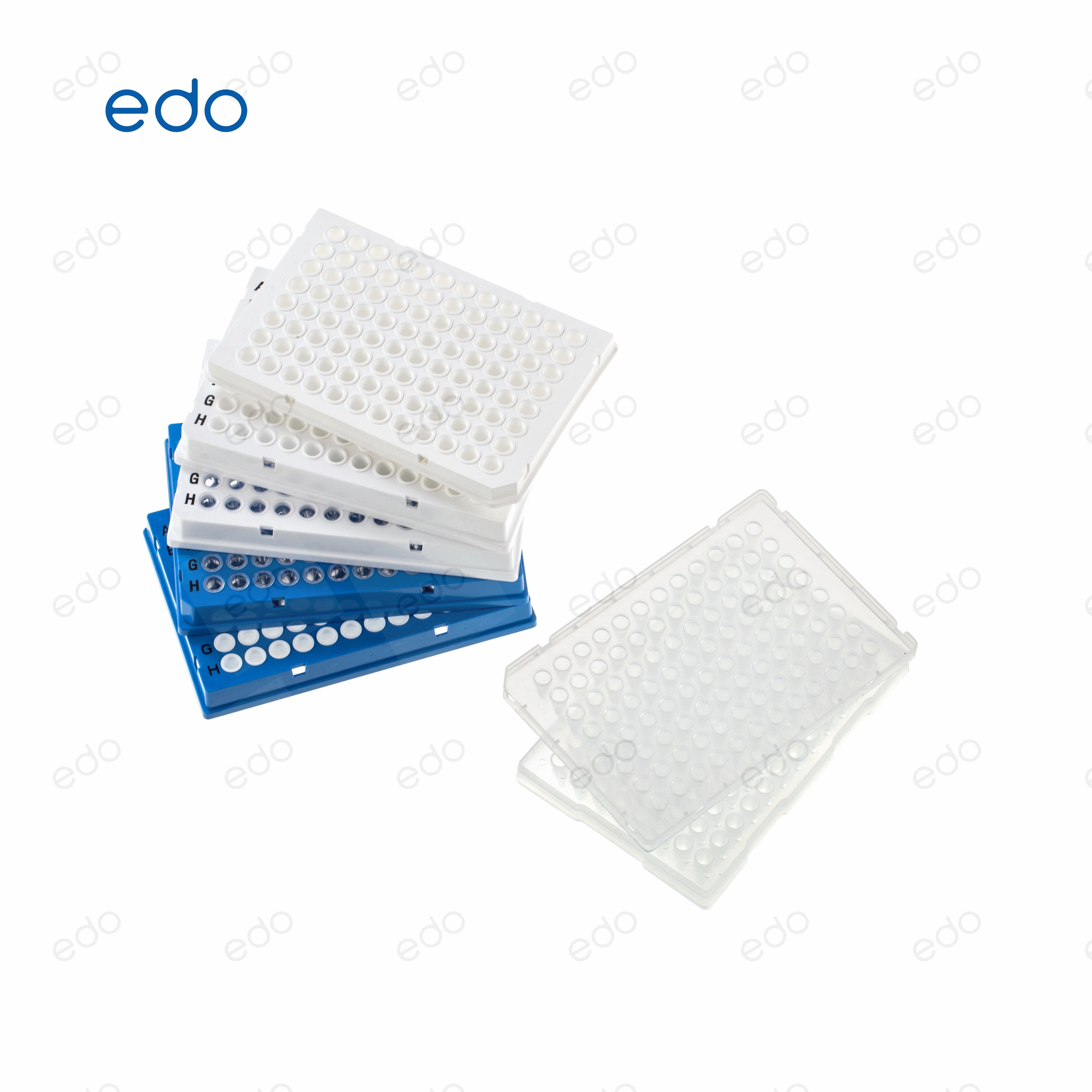 edo  货号1352011  0.2mL 96孔PCR板-半裙边，透明96孔板 P材质 耐高温高压