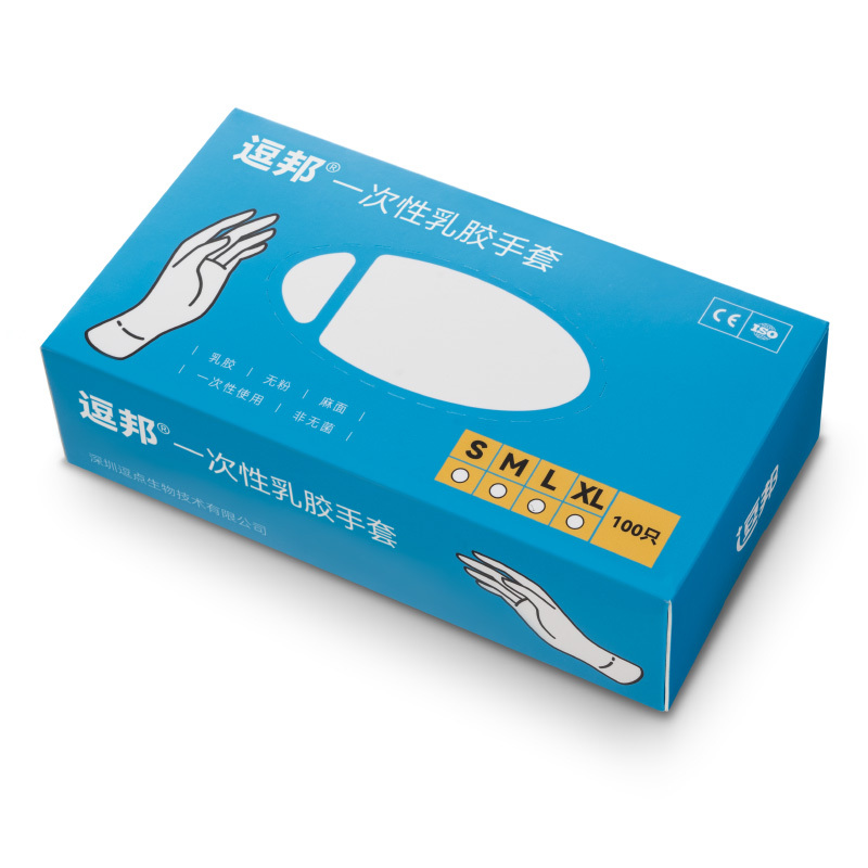 逗邦 实验室通用耗材 常规手套  乳胶手套 XL