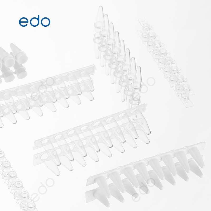 edo 1352002-1  0.2mLPCR   8联排管 八连管 孔型平盖，透明管