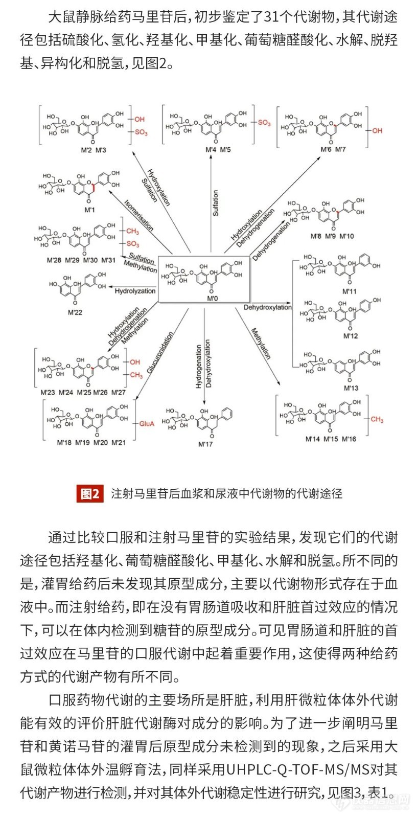 文献解读丨基于LCMS-9030和网络药理学研究两色金鸡菊中马里苷的代谢特征