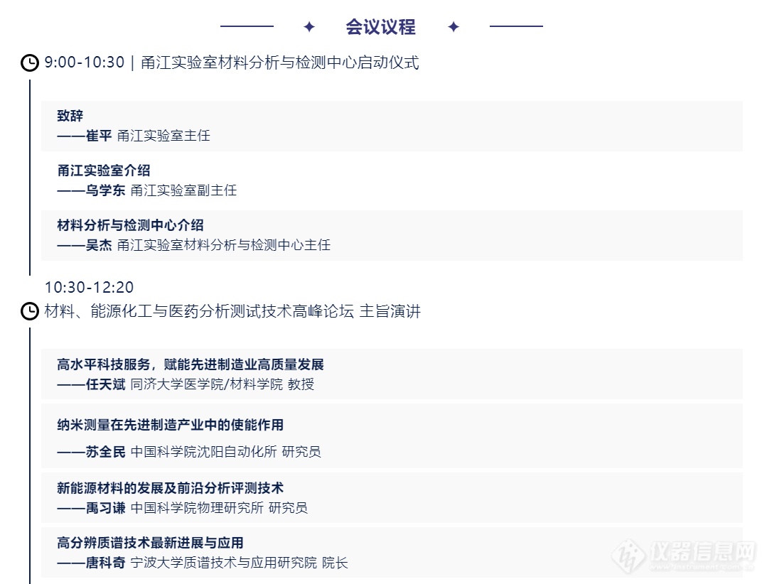 材料、能源化工与医药领域分析测试技术高峰论坛（2022） 暨甬江实验室材料分析与检测中心运行启动会