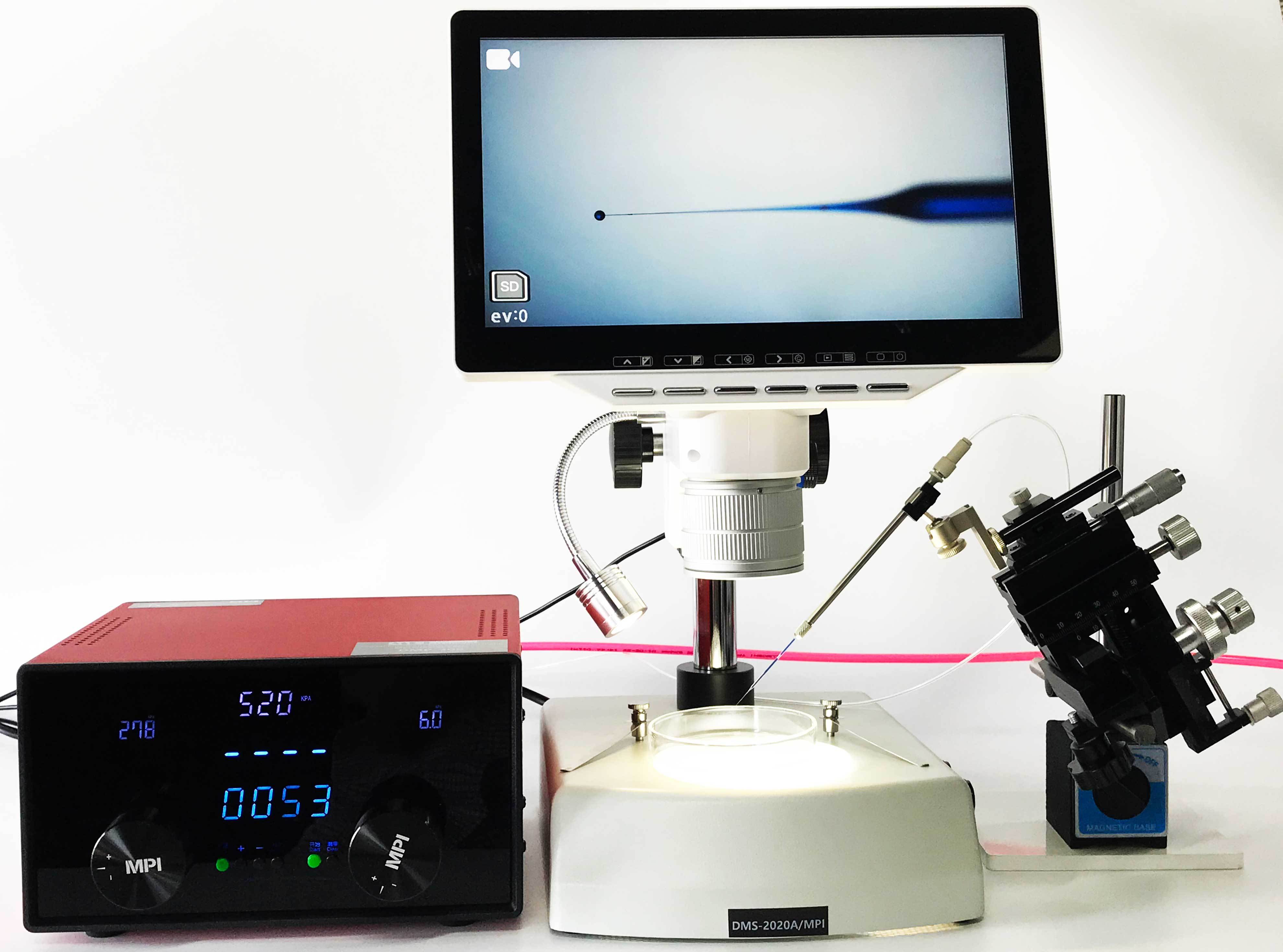 微科精密MPI数显斑马鱼胚胎气压皮升显微注射泵MDP400