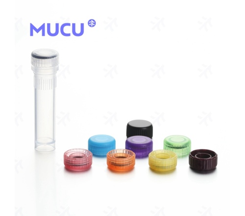 MUCU 透明色可站立管身 0.5ml 直立式样品采集管 螺帽管 5610548