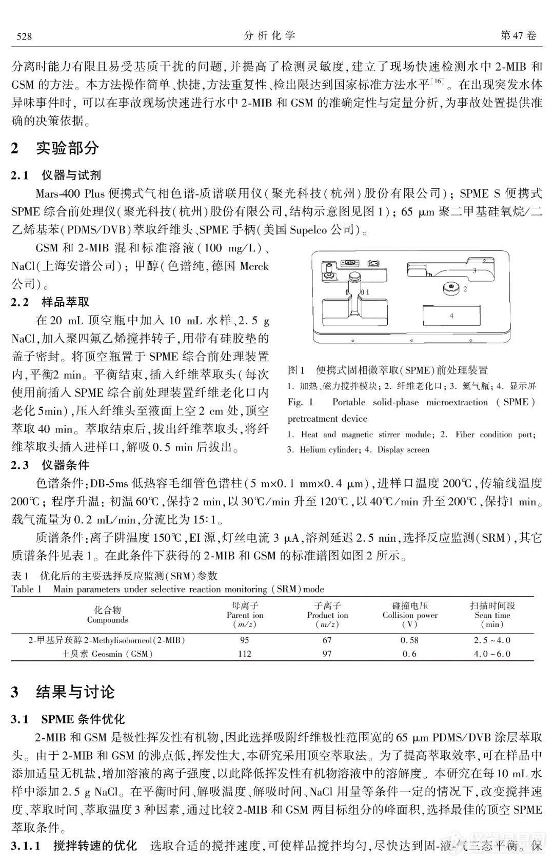 谱育科技 | 便携GC-MS实现实验室级别水中嗅味物质现场分析