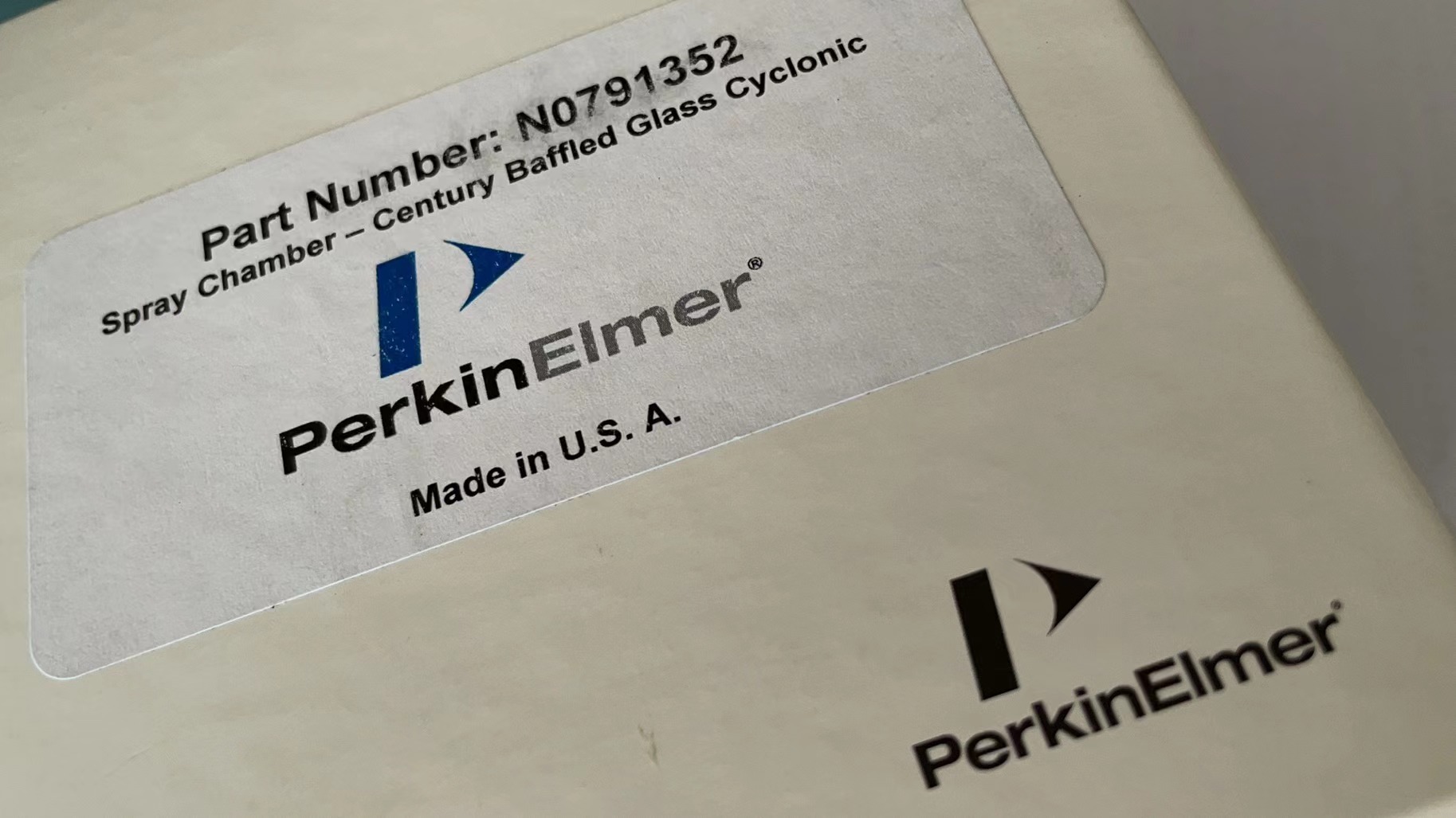 Perkinelmer 硼硅酸盐玻璃挡板旋风喷雾室Sppray Chamber N0791352