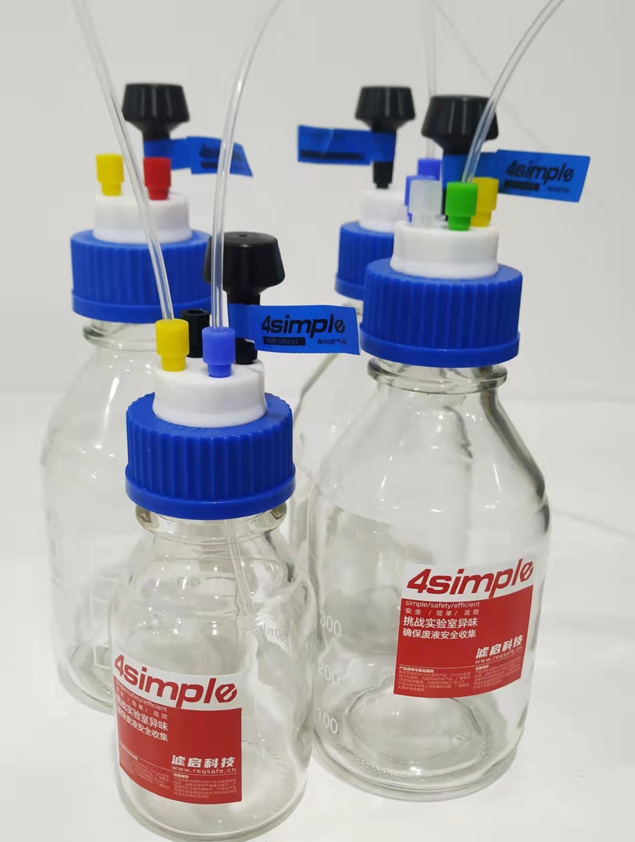 滤启科技实验室液相GL45单向阀供液安全瓶盖SC4501B