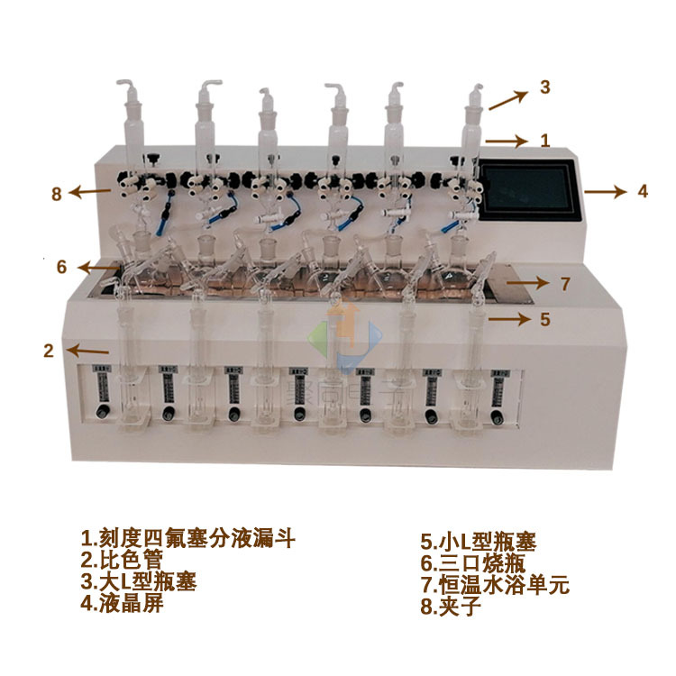 六位智能水质硫化物酸化吹气仪典量法