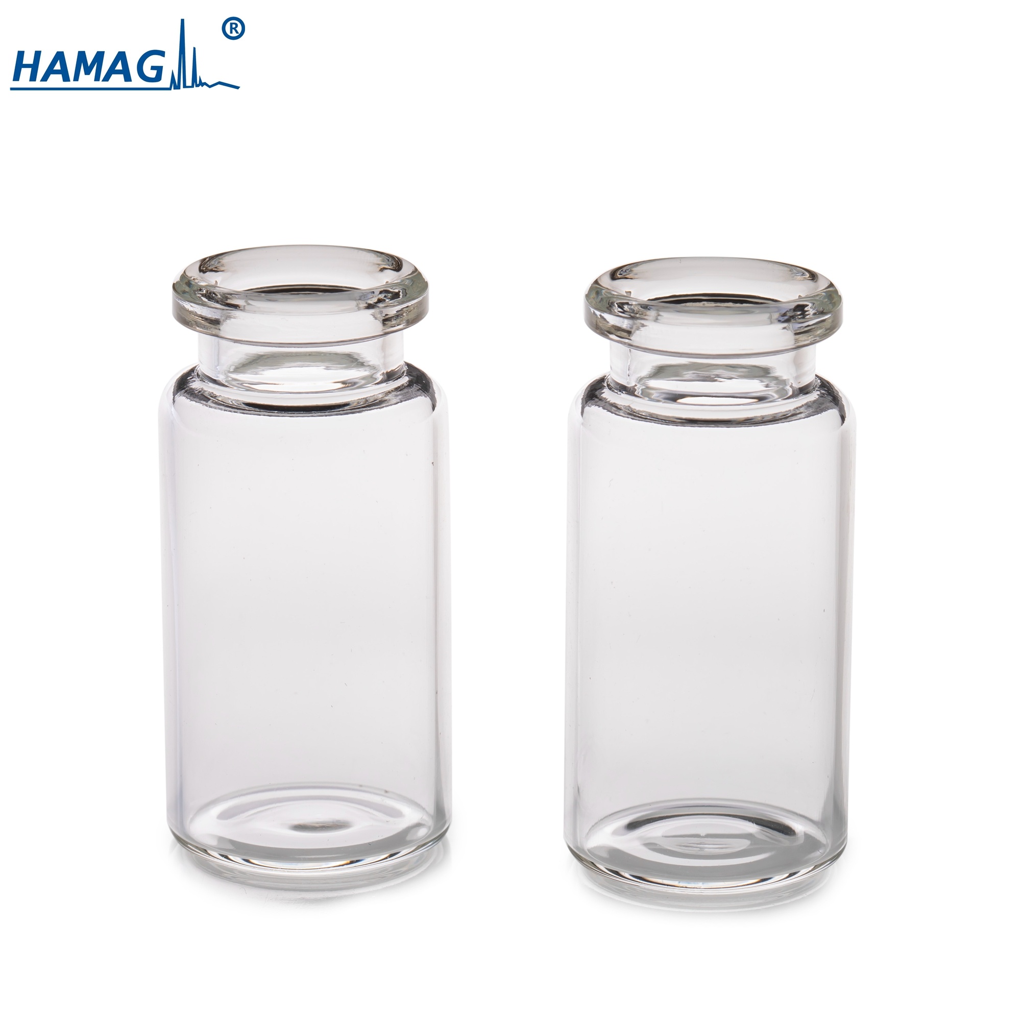 10ML透明平底钳口顶空瓶短颈22.5*46优级料气相西林瓶