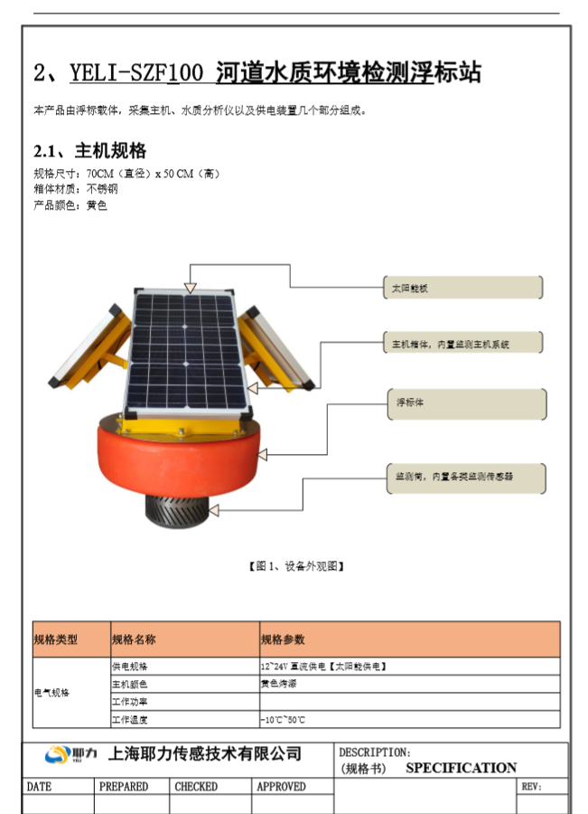 多参数水质监测站（浮标站）