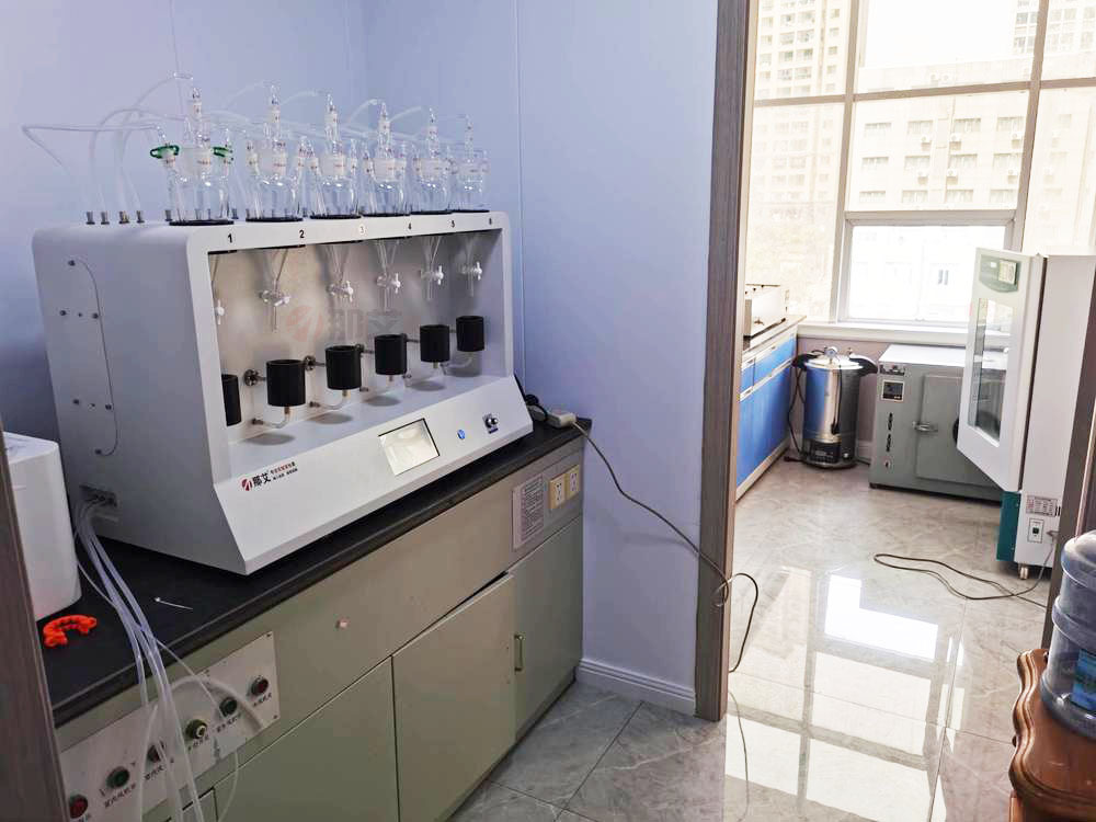 全自动液液萃取仪,可自动萃取自动加液自动放气自动清洗自动排废的液液萃取装置