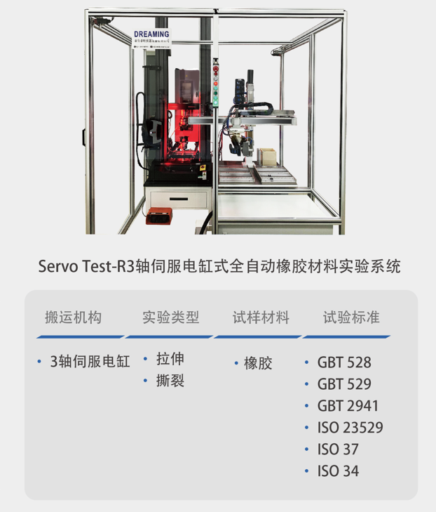 卓明仪器Servo Test-R3轴伺服电缸式全自动橡胶材料实验系统