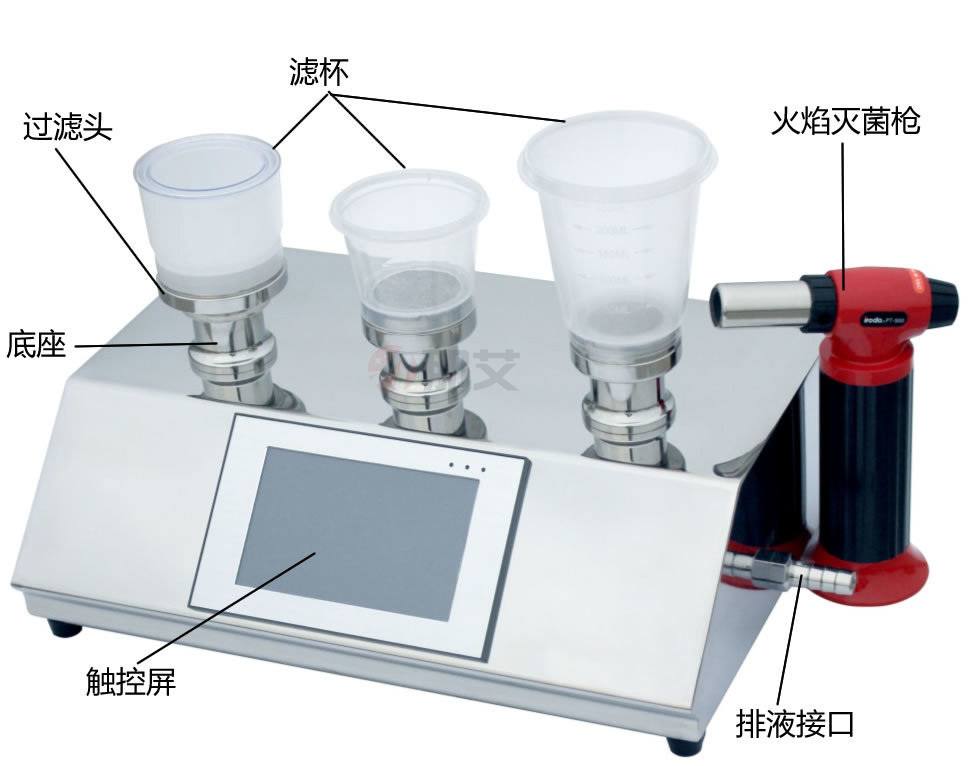 微生物限度检验仪,3联M50过滤杯100M,配火焰灭菌枪