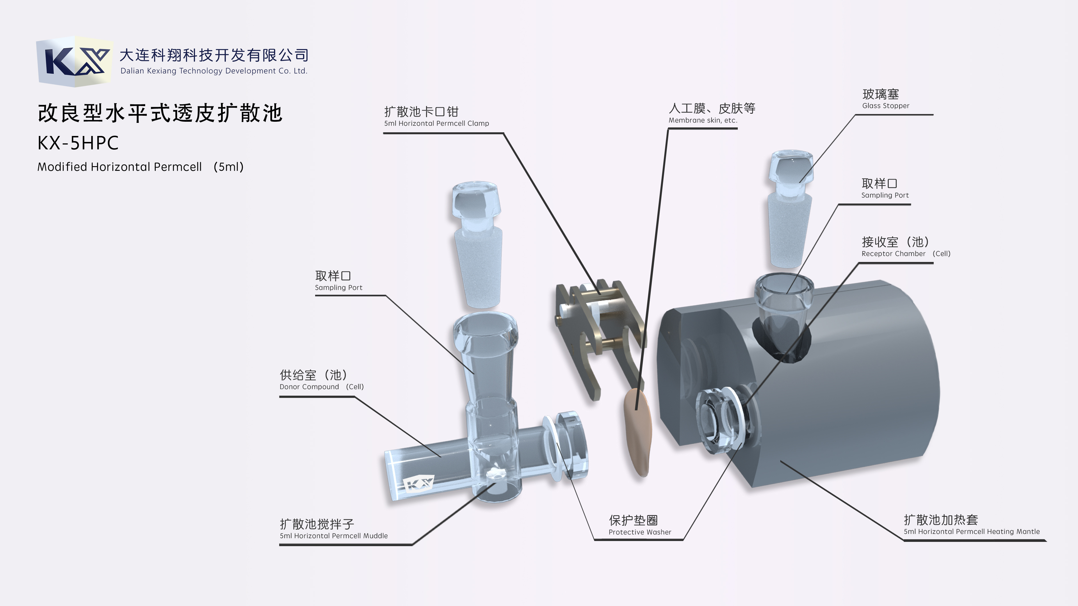 横式透皮扩散仪+ KX-5HPC