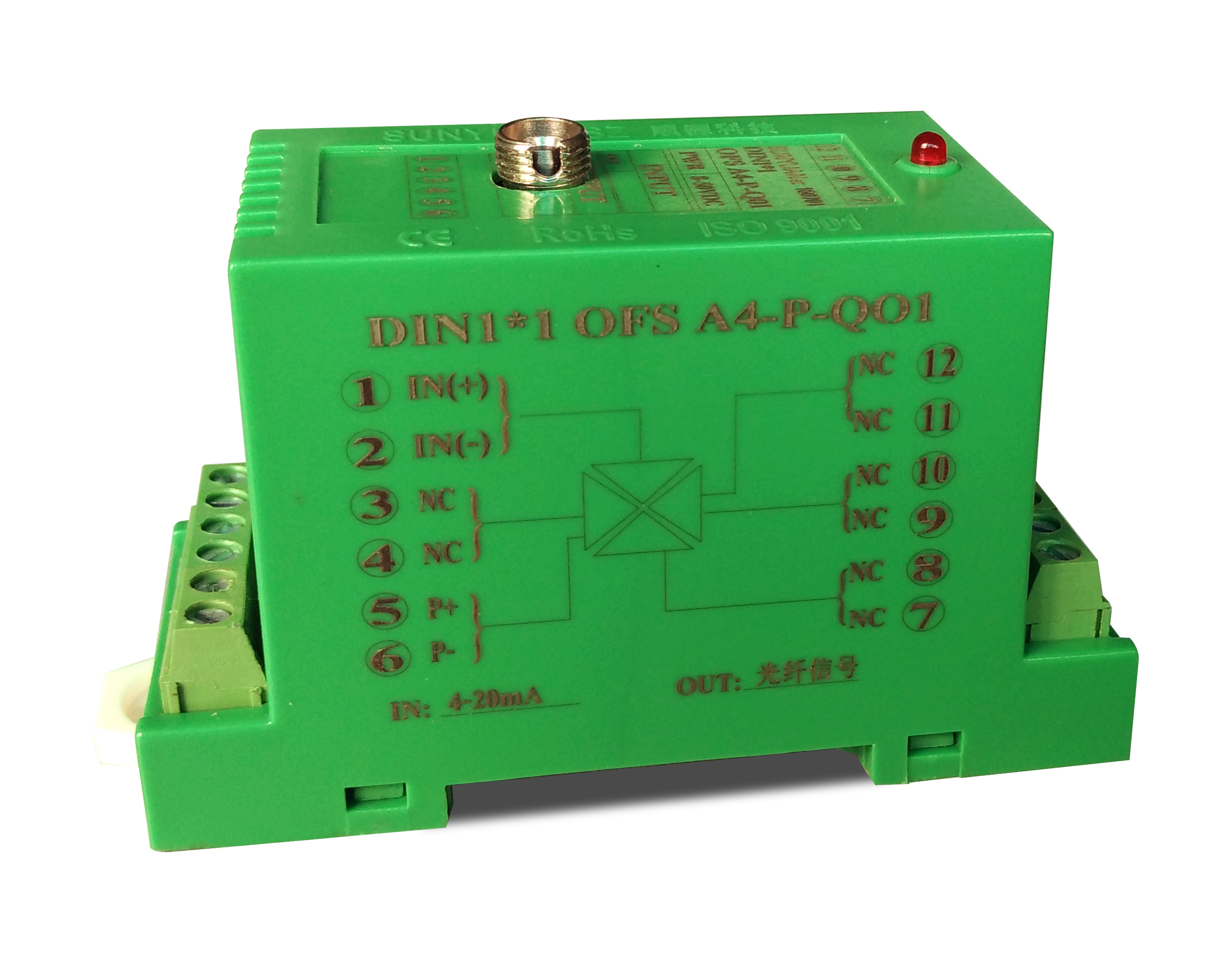 位移电阻测量信号隔离变送器：ISO R-P-O