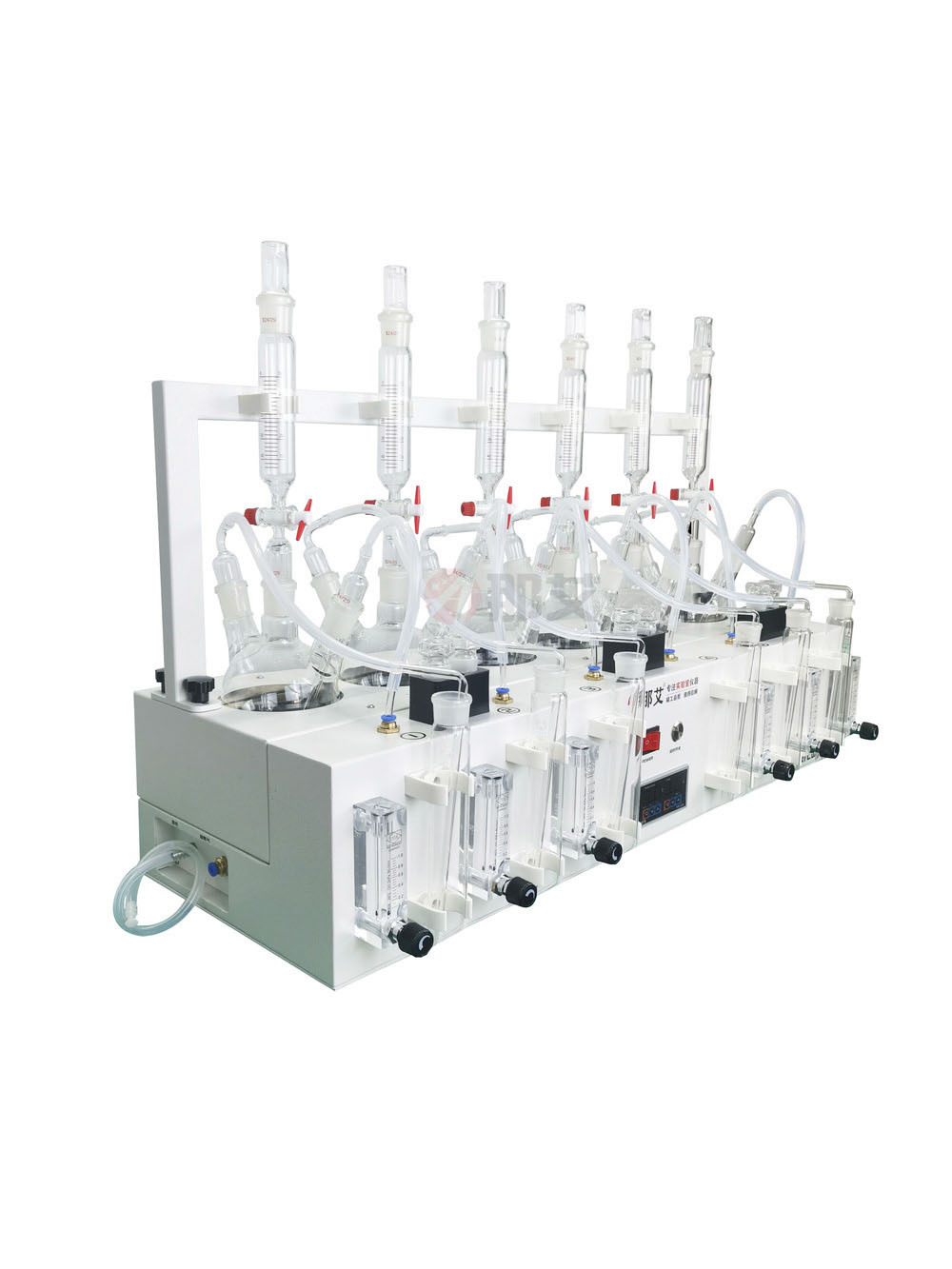 硫化物酸化吹气仪,硫化物酸化吹气吸收装置,采用恒温水浴加热方式氮气流量独立控制调节或关闭