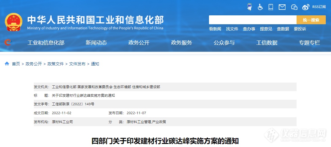 四部门发文：确保2030年前这一行业实现碳达峰，涉及认证、检测