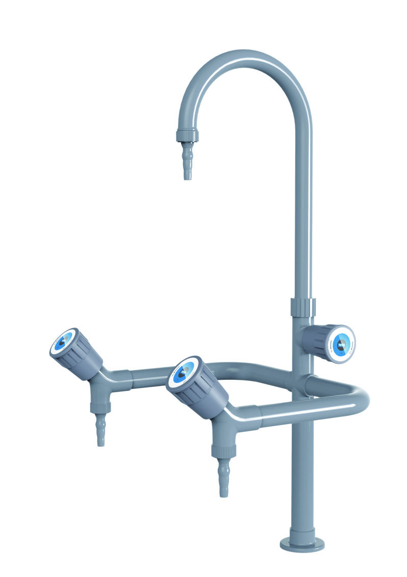 TOF科恩｜实验室化验室水龙头三联水龙头全铜高教