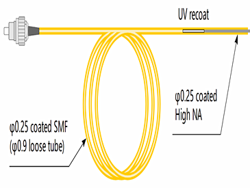 光纤端面镀膜/微纳光纤/MFD模场直径匹配/边抛/D型/热扩散膨胀纤芯光纤定制加工