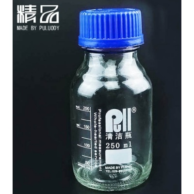 普洛帝  颗粒度瓶  油液颗粒度取样瓶  颗粒计数器清洁瓶  nas1级洁净瓶  蓝盖试剂瓶  