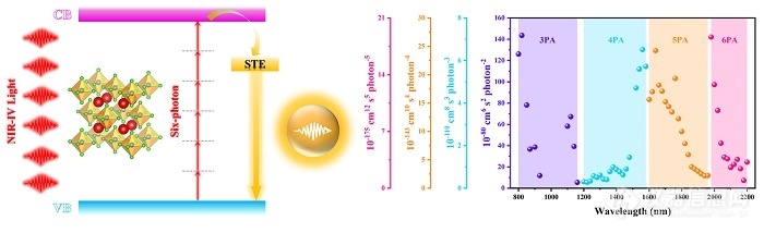 大连化物所发现六光子激发自陷态激子发光的无铅钙钛矿晶体