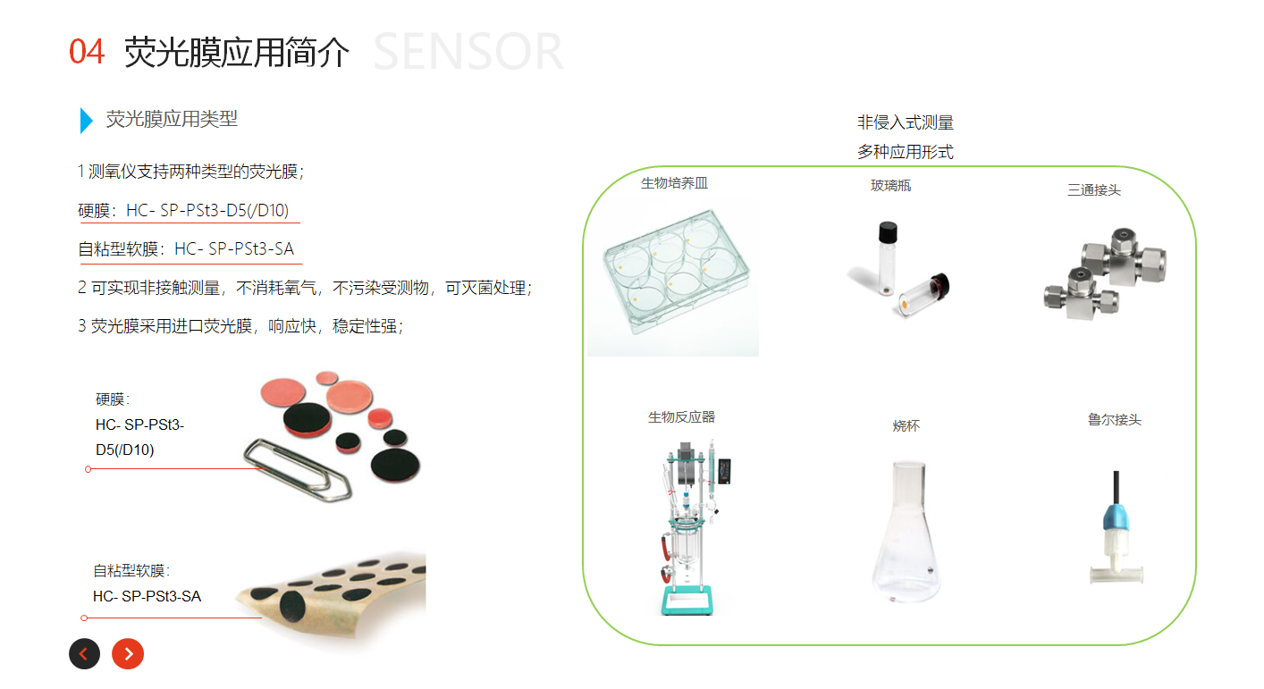 presens氧传感器节点 荧光贴片