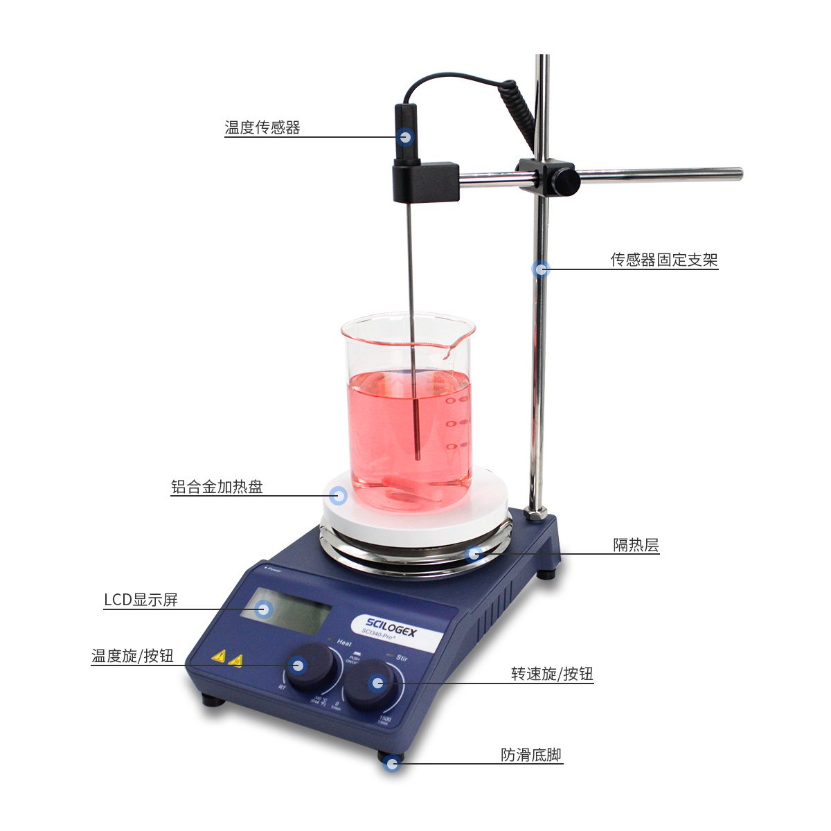 SCILOGEX SCI340-ProA 加热磁力搅拌器 