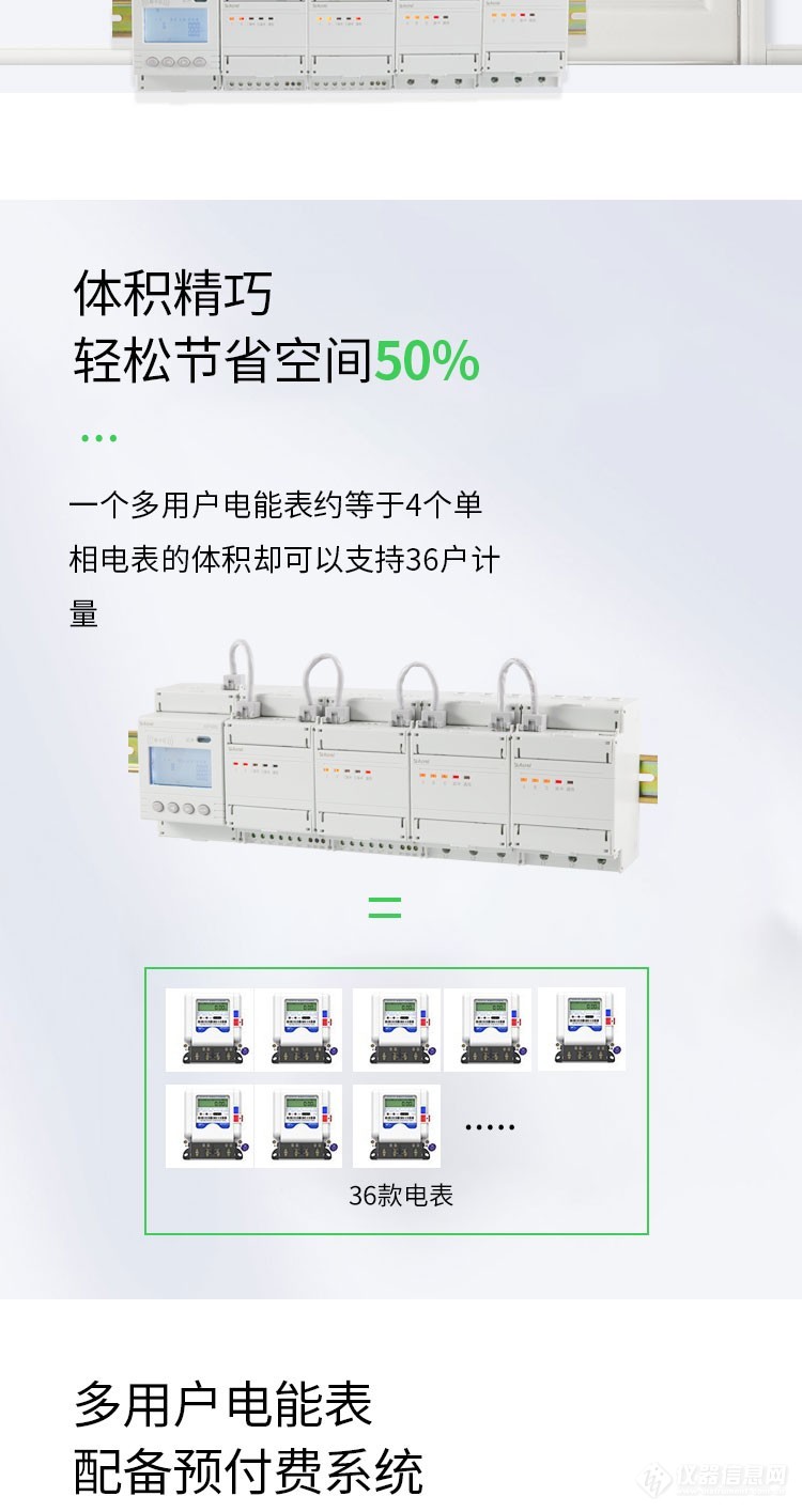 安科瑞集中式电表ADF400L-12S预付费多用户电表可接36路单相