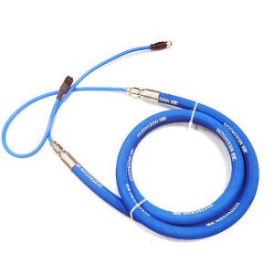 M12针2孔矿井电液支架电缆连接器 钢丝编织护套橡胶护套