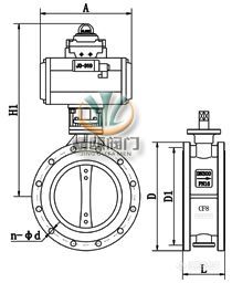 D641X气动软密封法兰蝶阀
