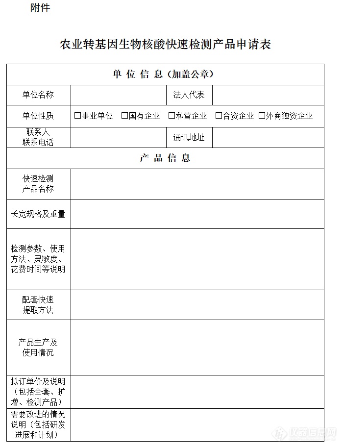 农业转基因核酸快速检测产品征集！农业农村部科技发展中心发布最新通知