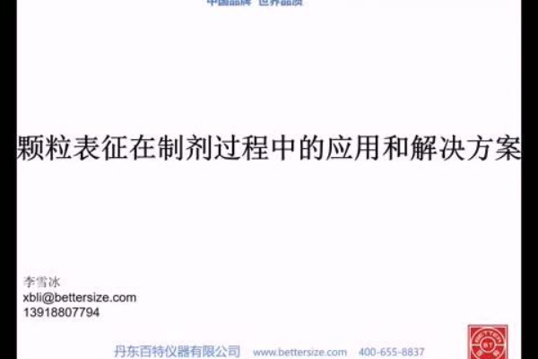 颗粒表征在制剂过程中的应用和相关解决方案