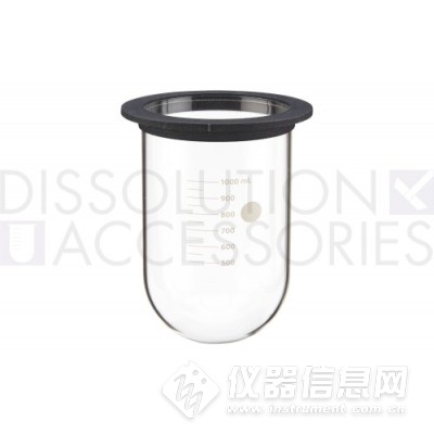 PROSENSE+Vessels/高精度溶出杯 1000ml高精度透明玻璃溶出杯，带塑料边缘