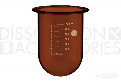 PROSENSE+Vessels/高精度溶出杯 用于Erweka的1000ml高精度琥珀色溶出杯