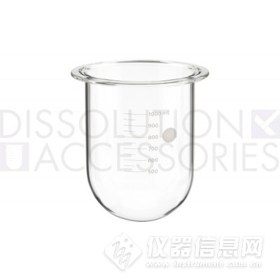 PROSENSE+Vessels/高精度溶出杯 用于Distek的1000ml高精度透明玻璃溶出杯