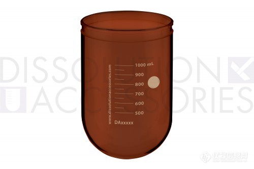 PROSENSE+Standard Vessels/标准溶出杯 适用于Agilent磁力项圈的1000ml琥珀色溶出杯
