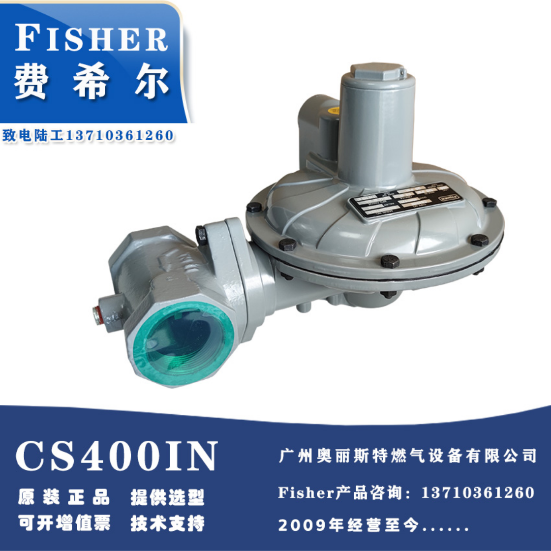 Fisher原装进口费希尔CS400IN/DN40/DN50天然气低压调压阀