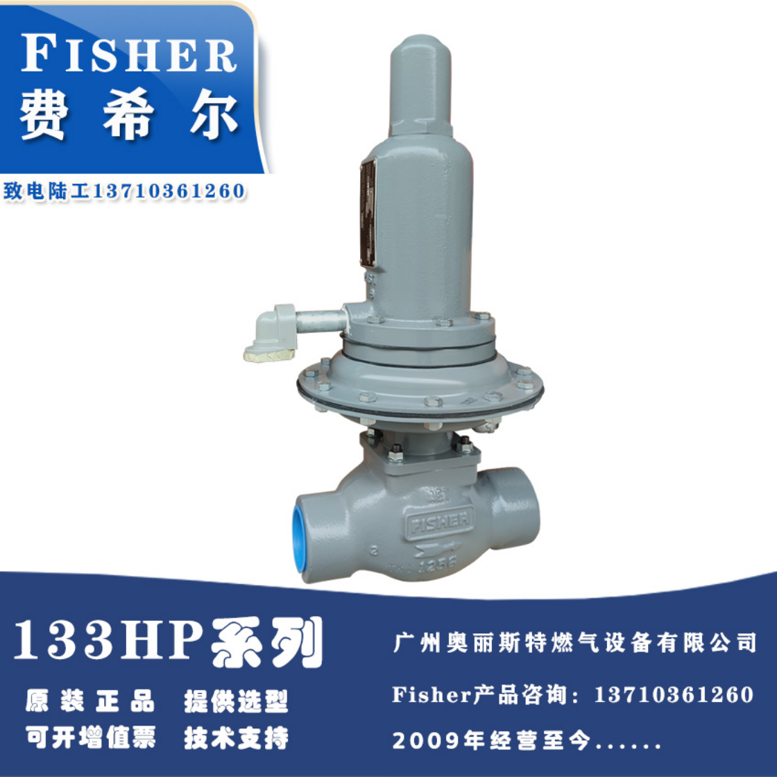 Fisher进口费希尔133HP/DN50/NPT管道高压调压器
