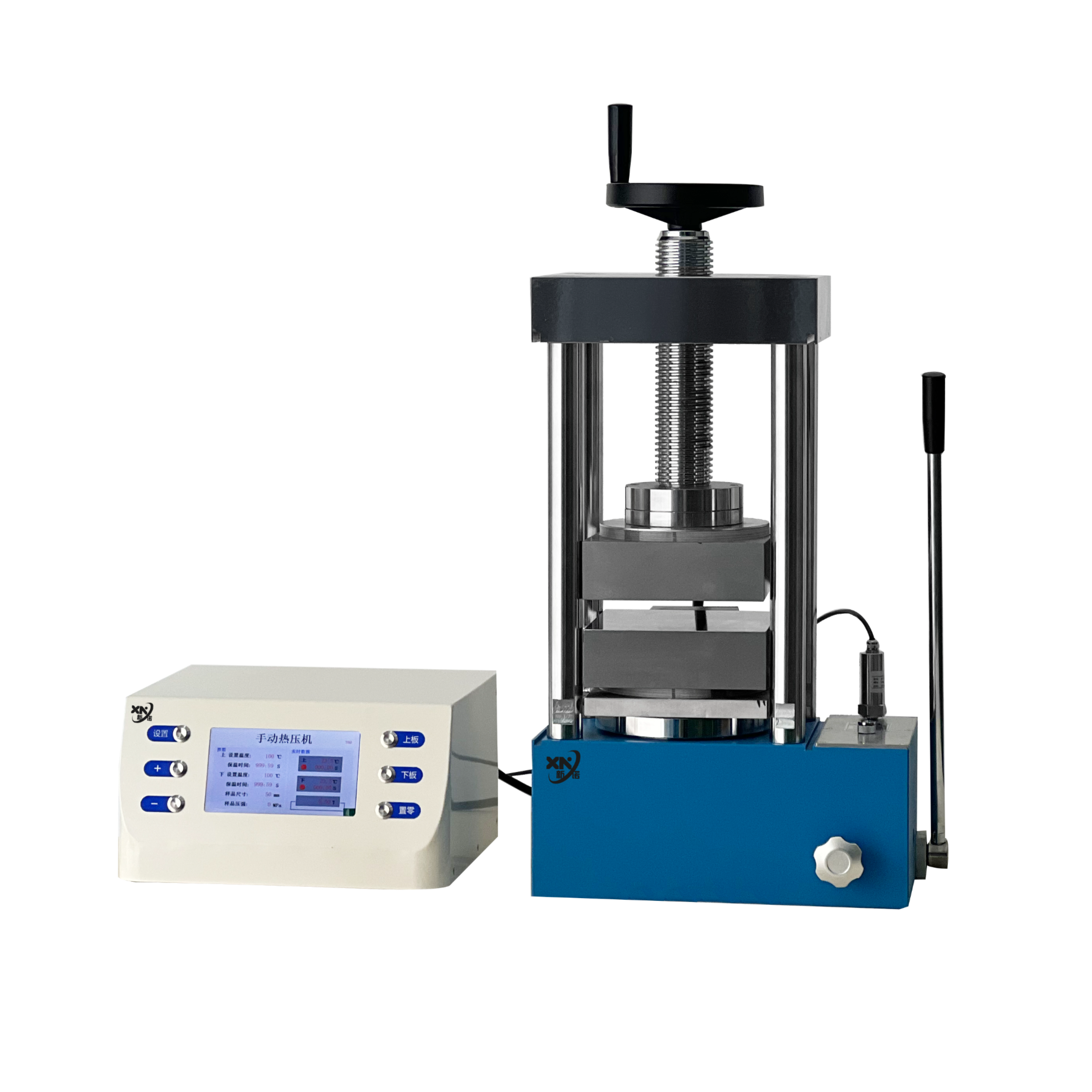 平板硫化仪上海新诺双平板热压机RYJ-600DG高温型压片机