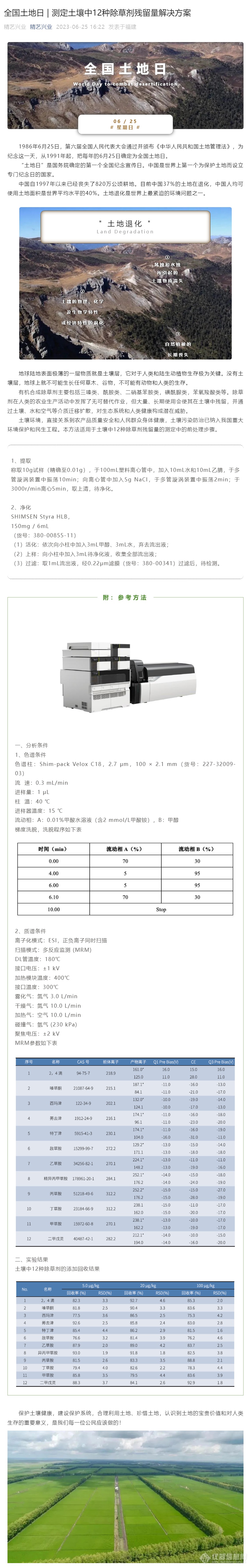 全国土地日 _ 测定土壤中12种除草剂残留量解决方案.png