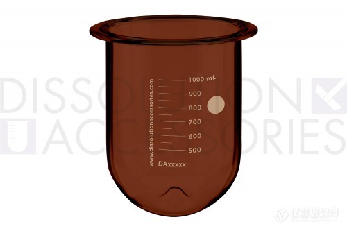 PROSENSE+Standard Vessels/标准溶出杯 用于Teledyne Hanson的1000ml琥珀色玻璃PEAK溶出杯