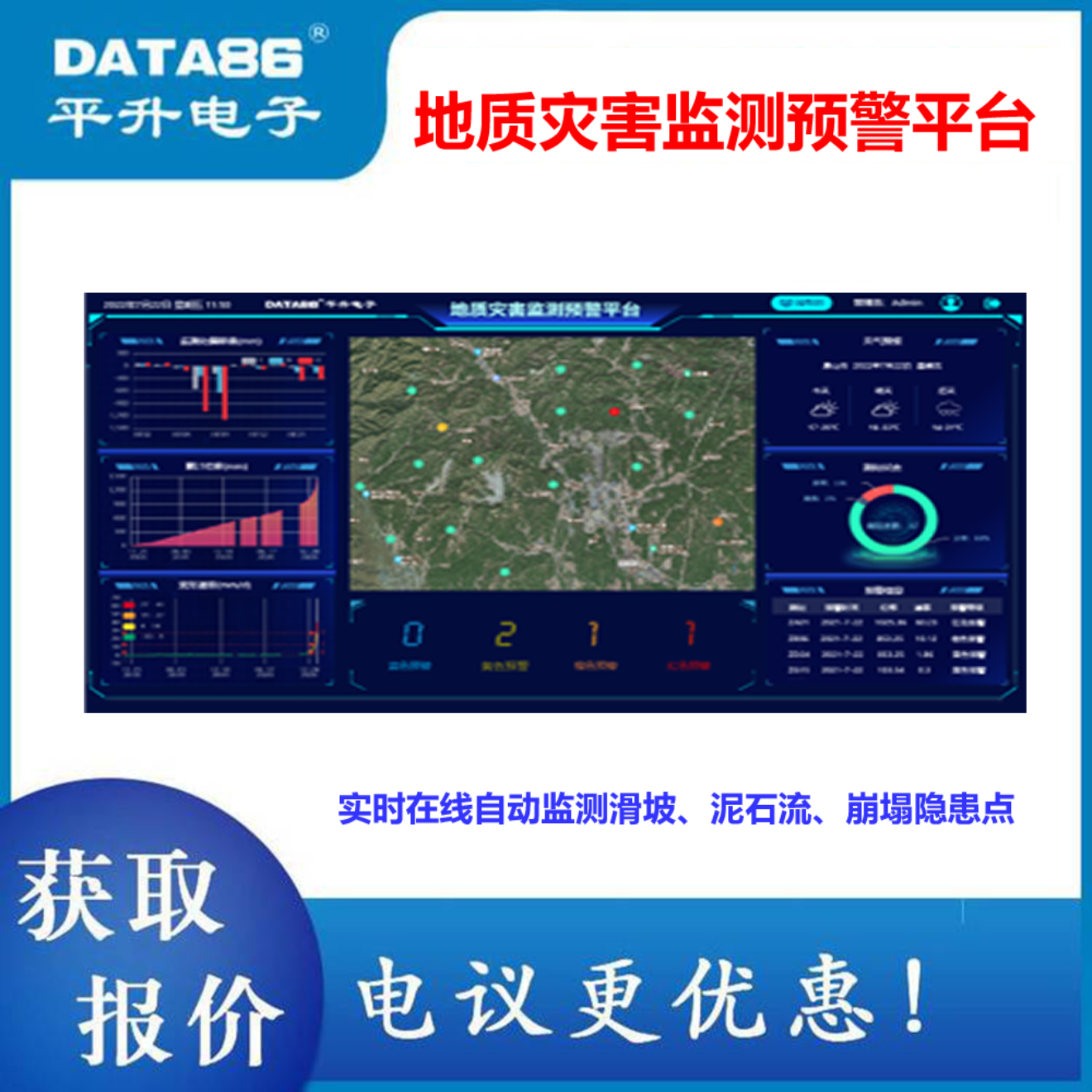 地质灾害监测预警系统,地质灾害监测仪器设备,地质灾害监测-平升电子