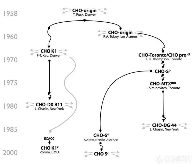 cho细胞发展历史图