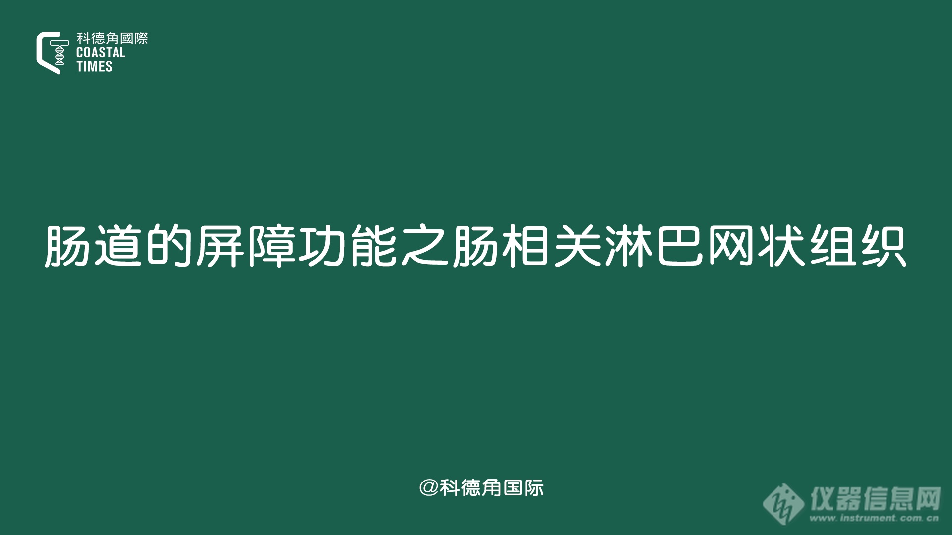 肠道的屏障功能之肠相关淋巴网状组织