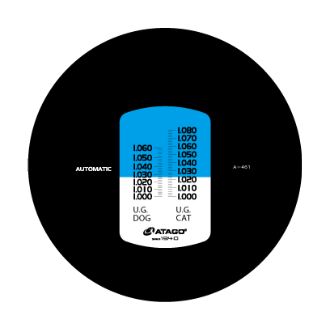 ATAGO （爱拓）刻度式犬猫尿比重折射仪（双标度）