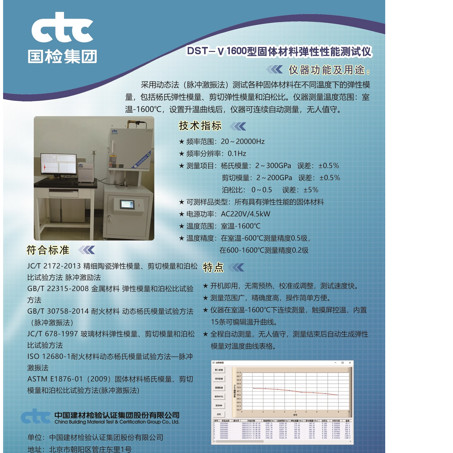 DST-Ⅴ1600高温型固体材料弹性模量泊松比测试仪