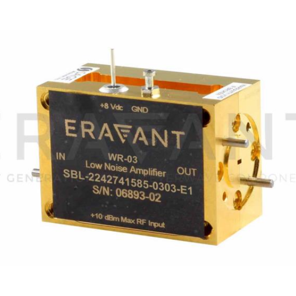 Eravant WR-10波导台式RF功率放大器 CITLF3硅锗低噪声/宽带脉冲电信号/RF放大器