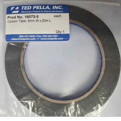 TedPella 16073-5 双面碳导电胶带Carbon Conductive Cape,Double Coated,5mmW x 20mL